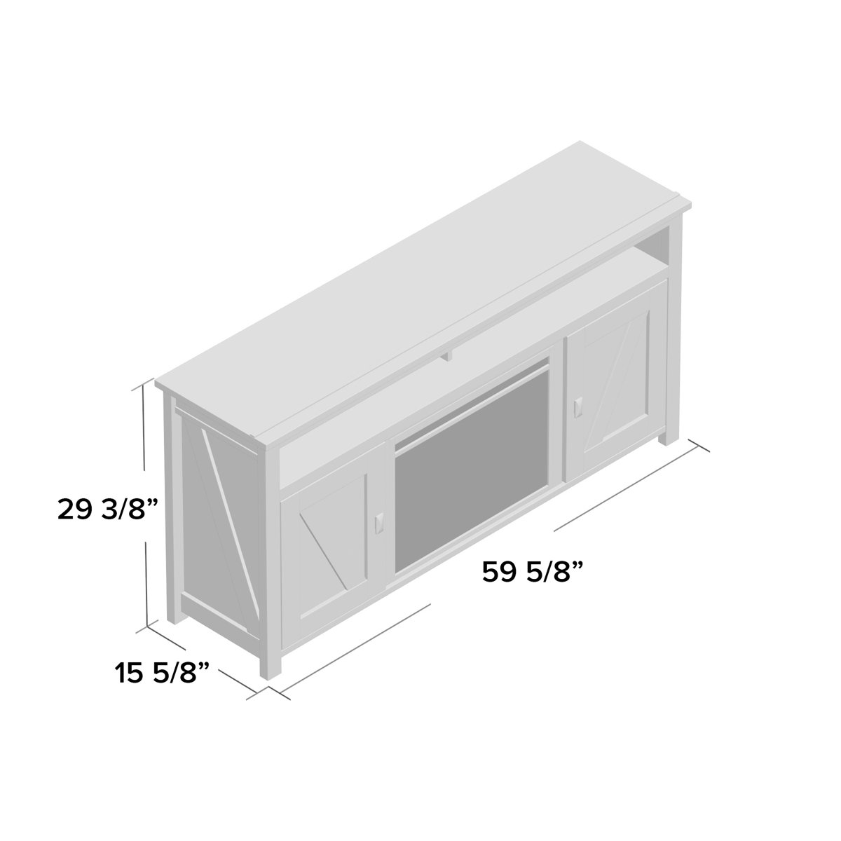 Mistana™ Whittier TV Stand for TVs up to 60" with Fireplace Included